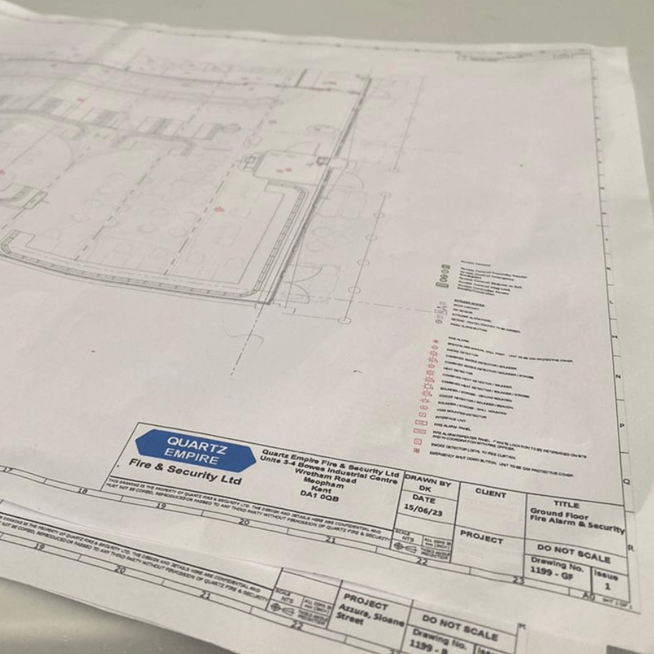 Fire Alarm System drawings in Kent London and the Home Counties