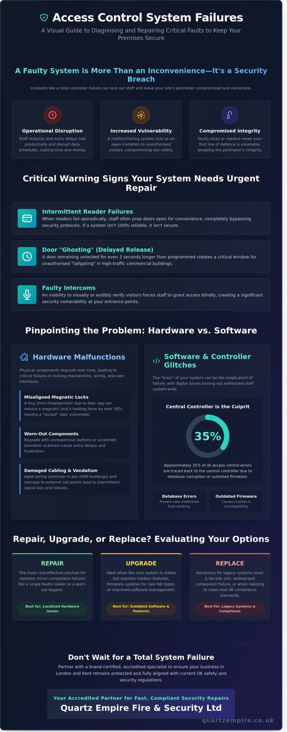 Access Control System Repair Near Me: Professional Commercial Services in London & Kent - Infographic