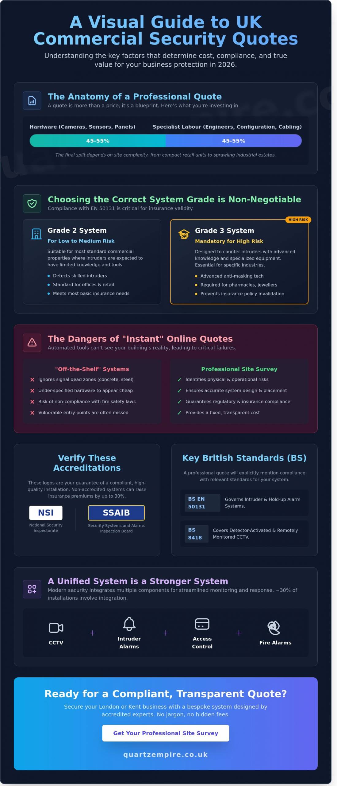 Commercial Security System Quotes UK: A Professional Guide for 2026 - Infographic