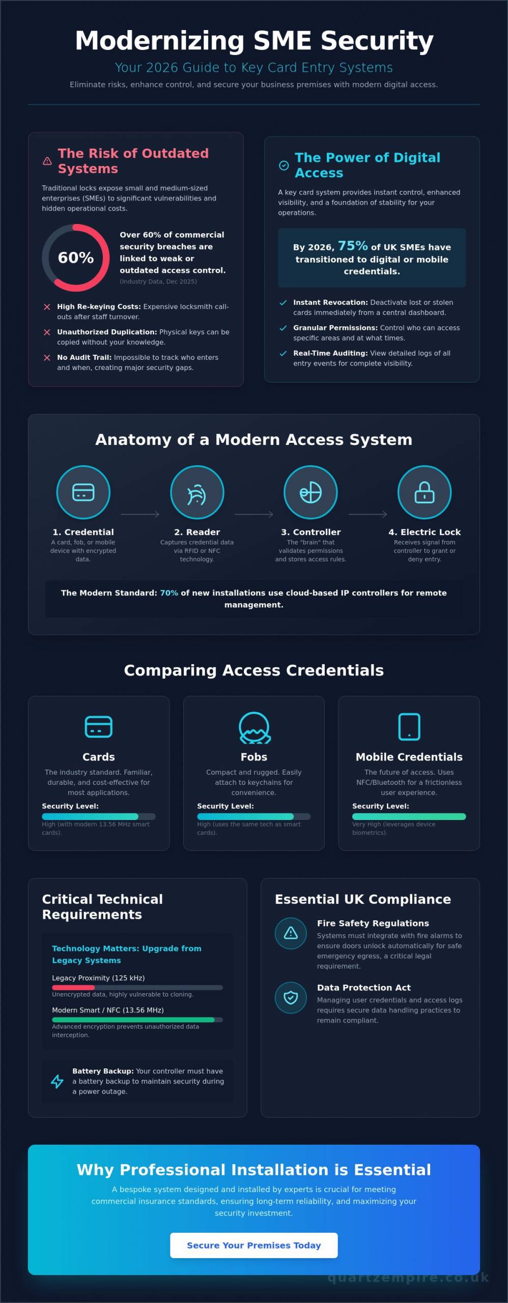 Key Card Entry System for Small Business: The 2026 Security Guide - Infographic